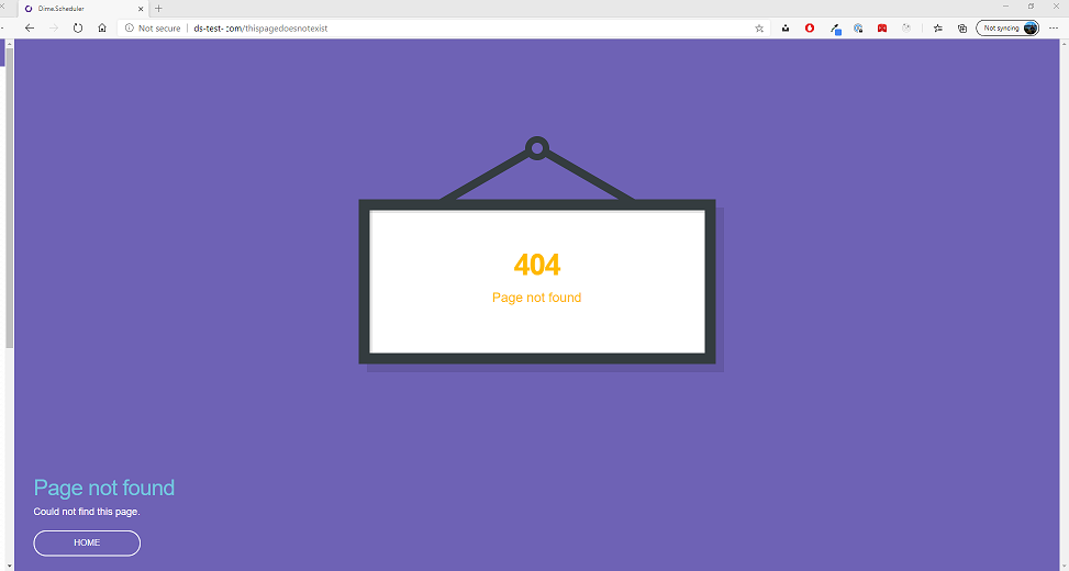 404 error page