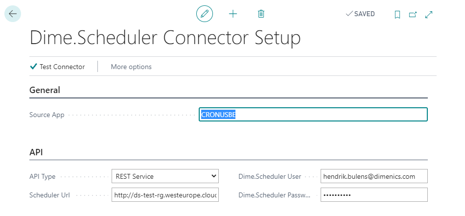 Connector Setup