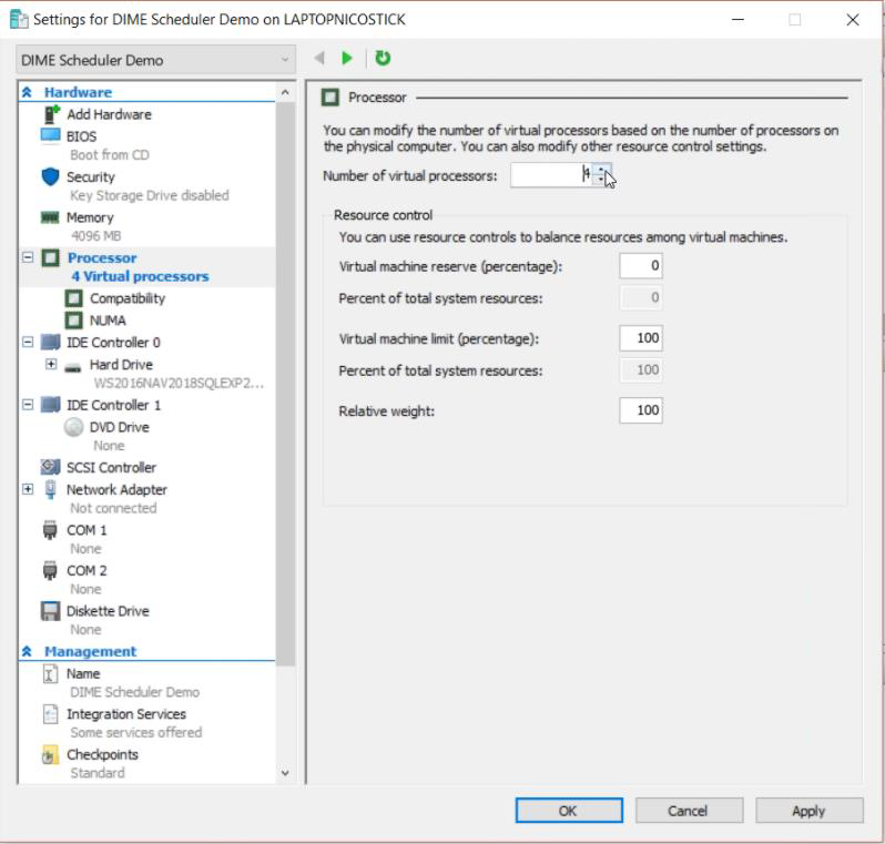 VM CPU Cores