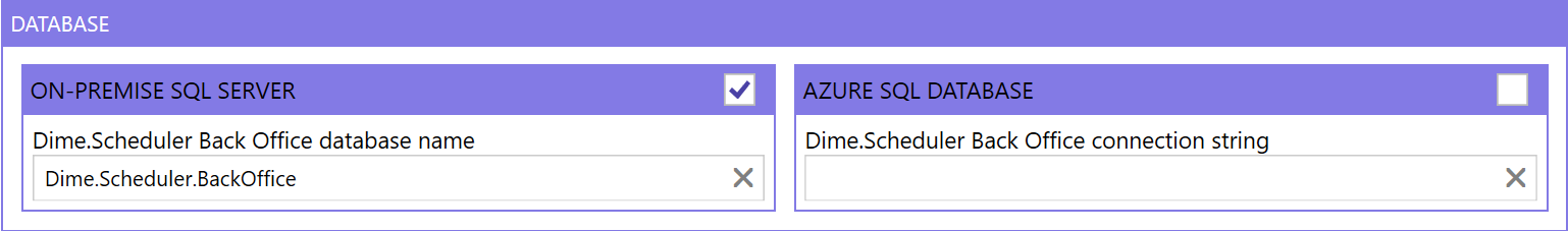 Azure SQL configuration