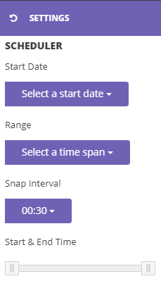 Standard view settings